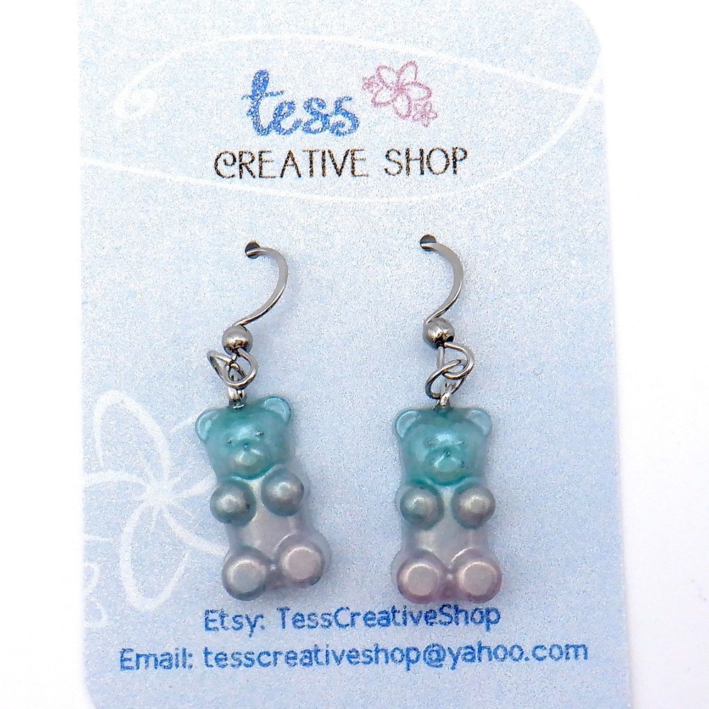 Small Resin Bears Earrings NEW